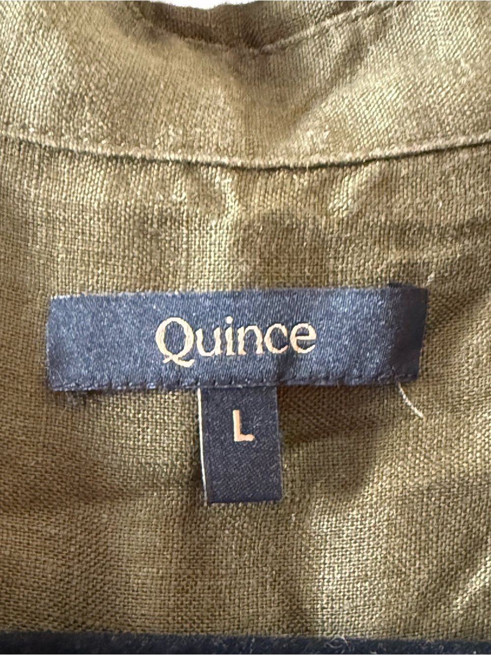 Quince Green Linen Button Up Shirt Size L - Picture 3 of 4